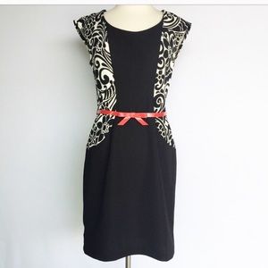London Times black and white paisley dress